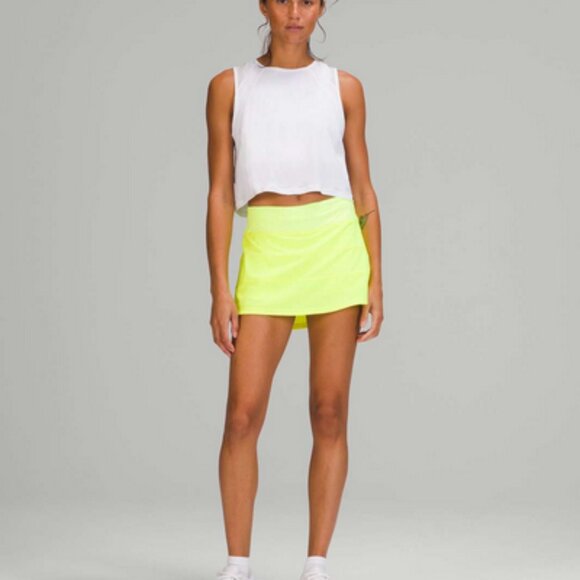 Lululemon Pace Rival Neon Yellow Tennis Skirt S - Picture 1 of 13